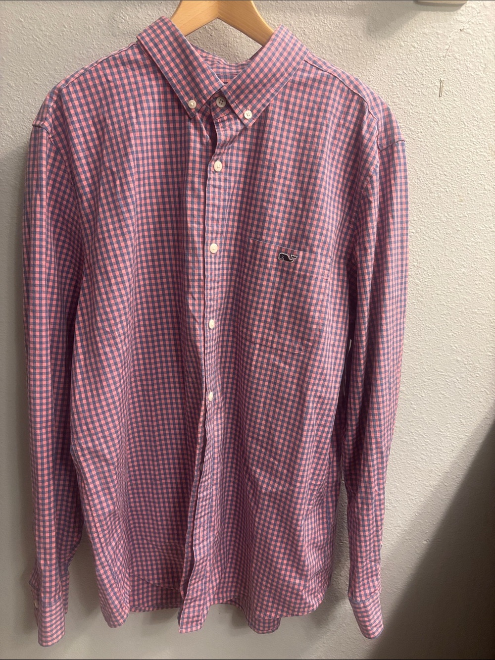 Vineyard Vines Pink and Blue Gingham Button-Down Shirt